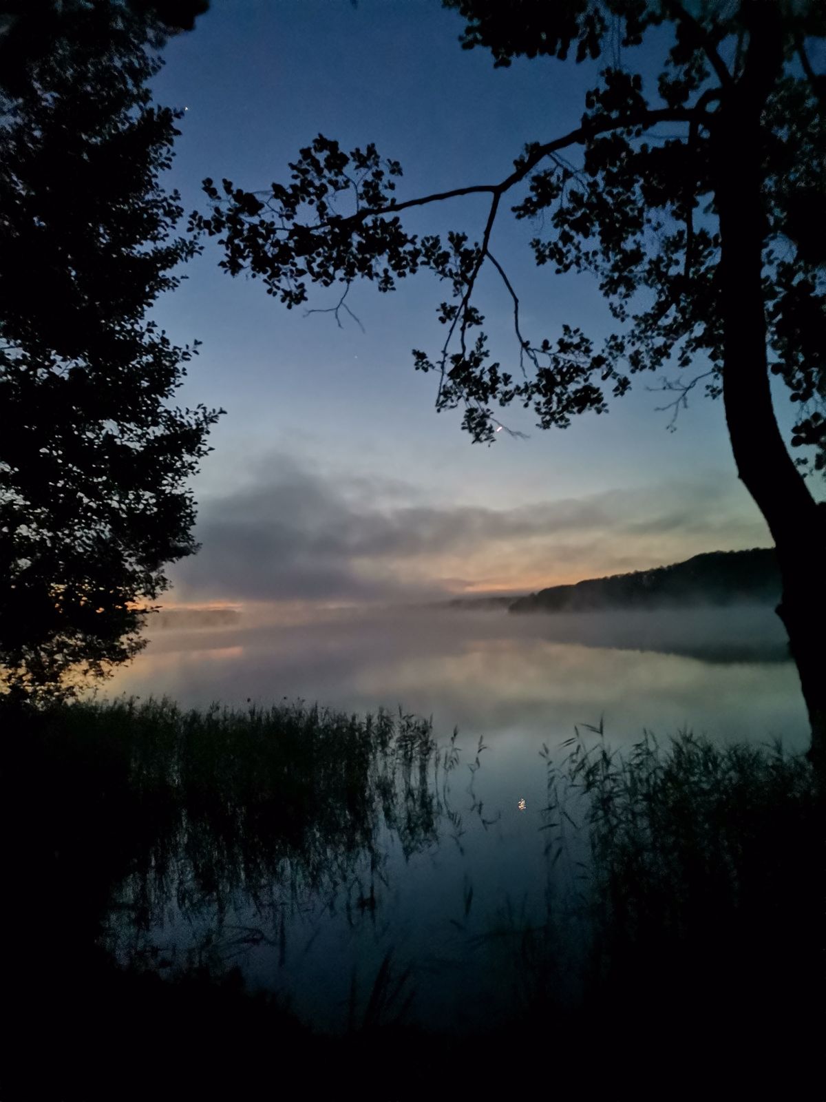 Letni poranek nad jeziorem Wiartel