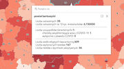 Jeden z najwyższych w województwie wskaźników liczby zakażonych.