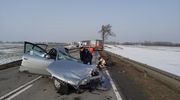Uwaga wypadek! Zablokowana droga k22 z Elbląga w kierunku Malborka