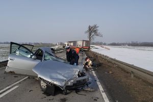 Uwaga wypadek! Zablokowana droga k22 z Elbląga w kierunku Malborka