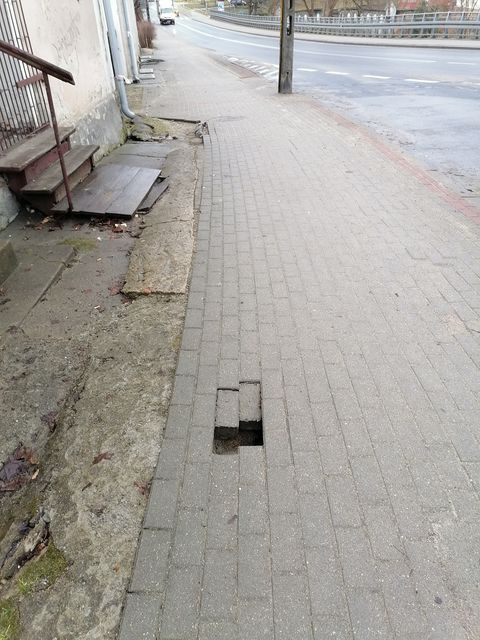 Dziura na ul. Zielonej
