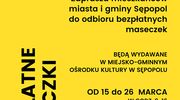 Od poniedziałku mieszkańcy miasta i gminy Sępopol będą mogli otrzymać maseczki