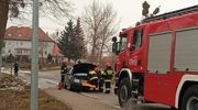 Pożar auta w gminie Barciany