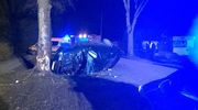 Pijany kierowca wiozący dziecko uderzył w drzewo
