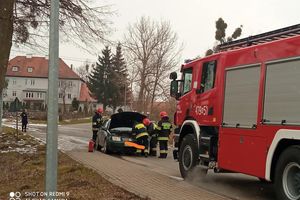 Pożar auta w gminie Barciany
