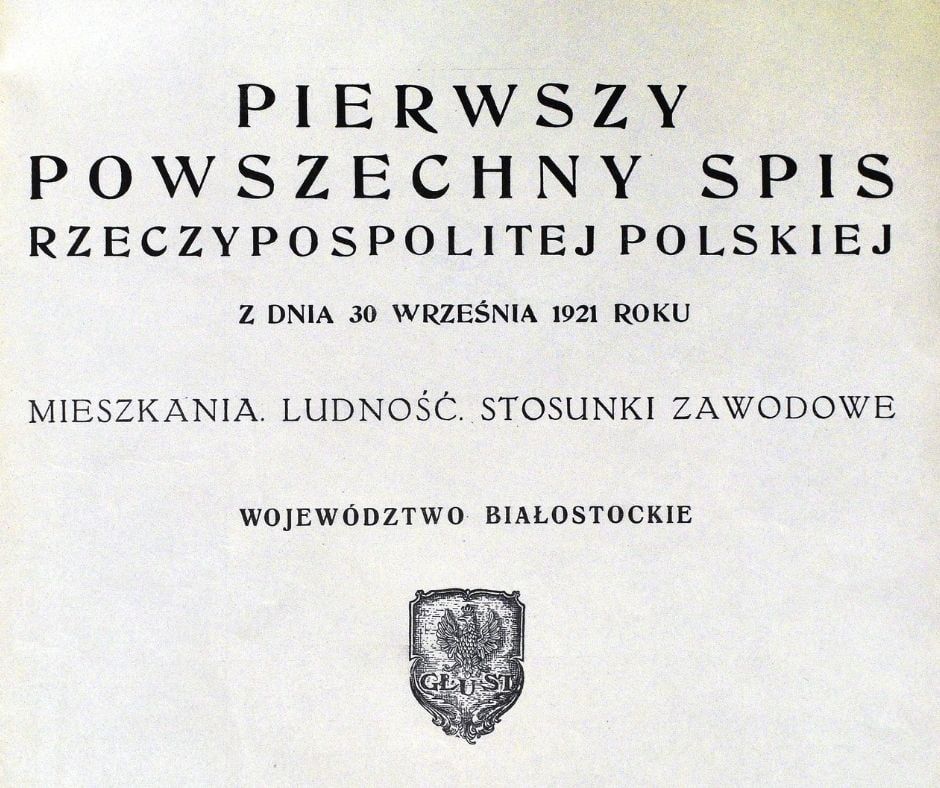 Pierwszy historyczny spis powszechny odbył się w Polsce w 1921 roku.