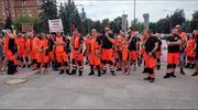 Protest ratowników medycznych przed Urzędem Wojewódzkim w Olsztynie
