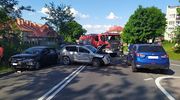 Trzy auta zderzyły się na ulicy Obwodowej