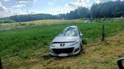 Olecko: dachował peugeot. W środku było małe dziecko