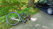 Przy drodze leżał ranny rowerzysta