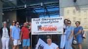 Pracownicy olsztyńskiego sądu na manifestacji w Warszawie