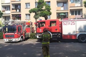 Akcja strażaków w centrum Olecka