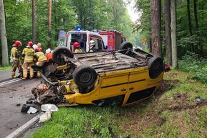 Wypadek na trasie Ostróda-Olsztyn
