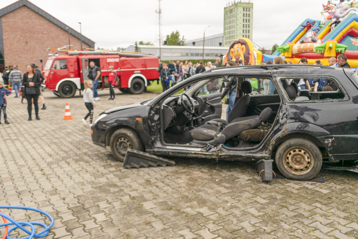 Auto po akcji strażaków