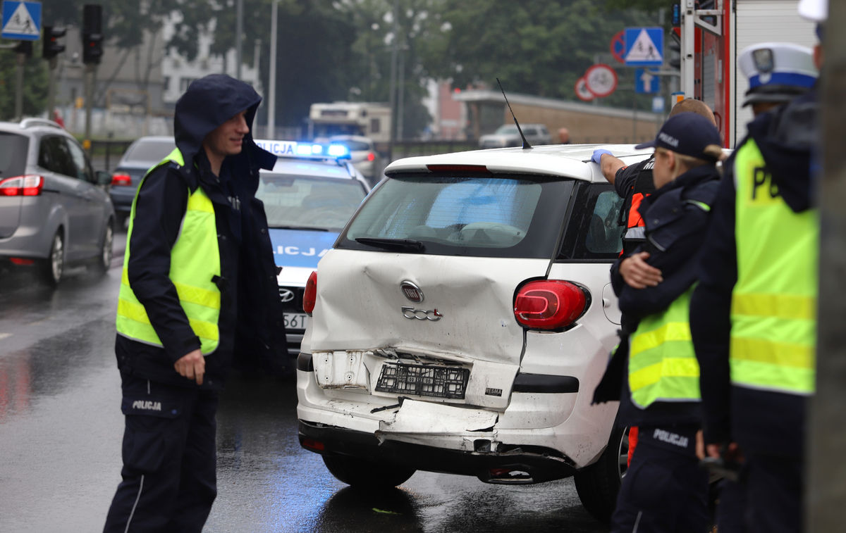 Zderzenie na ul Wojska Polskiego w Olsztynie