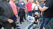 Wiemy, kim był mężczyzna z wczorajszych protestów pod olsztyńskim ratuszem. To Stanislas Balcerac. Były udziałowiec TVN [ZDJĘCIA]