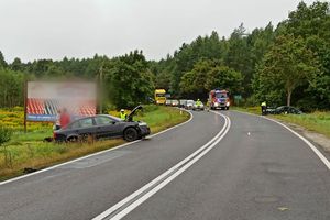Wypadek pod Olsztynem w miejscowości Zdrojek! Są ranni