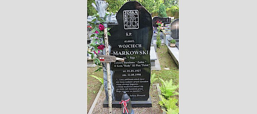 Grób Wojciecha Markowskiego Sępa na lidzbarskim cmentarzu