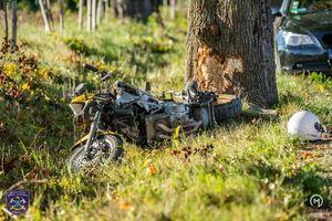 Motocyklista zginął na miejscu