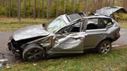 Wypadek pod Jabłonią, kierowca w szpitalu
