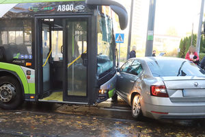 Zderzenie z autobusem! Są utrudnienia w ruchu