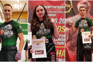 Udany start Natalii, Miłosza i Alberta podczas Akademickich Mistrzostw Polski w kickboxingu