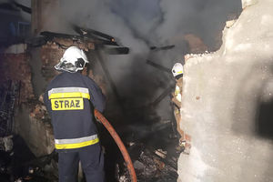 Budynek w Sępopolu stanął w ogniu