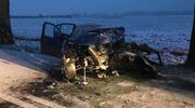 BMW uderzyło w drzewo. 25-letni kierowca w szpitalu