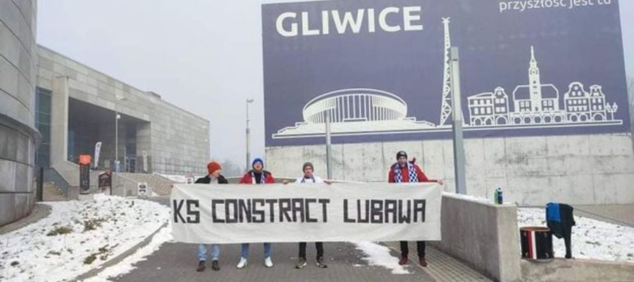 KS Constract Lubawa może liczyć na wsparcie swoich! Wierna ekipa była także w Gliwicach. Świetny doping, fantastyczny wynik