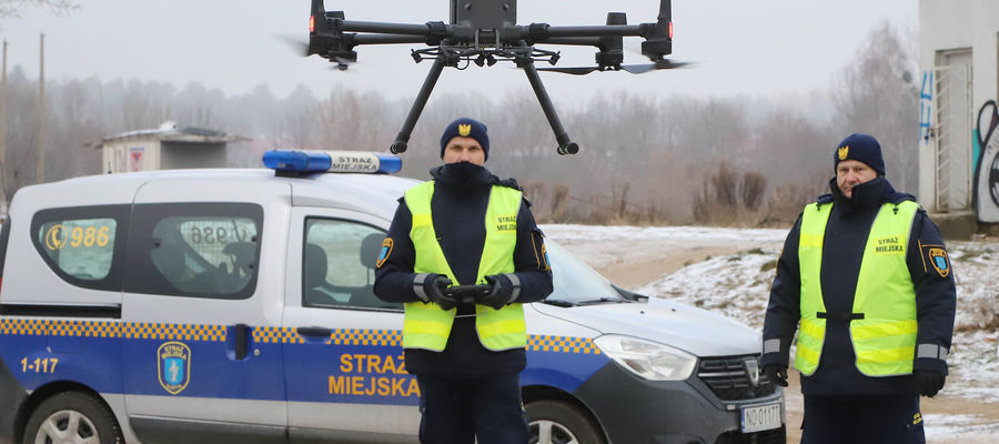 W 2021 roku strażnicy miejscy z Olsztyna siedem razy używali drona