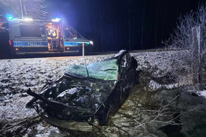 Tragiczny wypadek na trasie  Butryny-Nowa Kaletka. Kierowca BMW zmarł na miejscu 