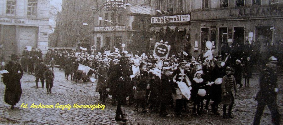 Wyjście nowomieszczan, 19 stycznia  1920 roku, na powitanie wojsk Józefa Hallera