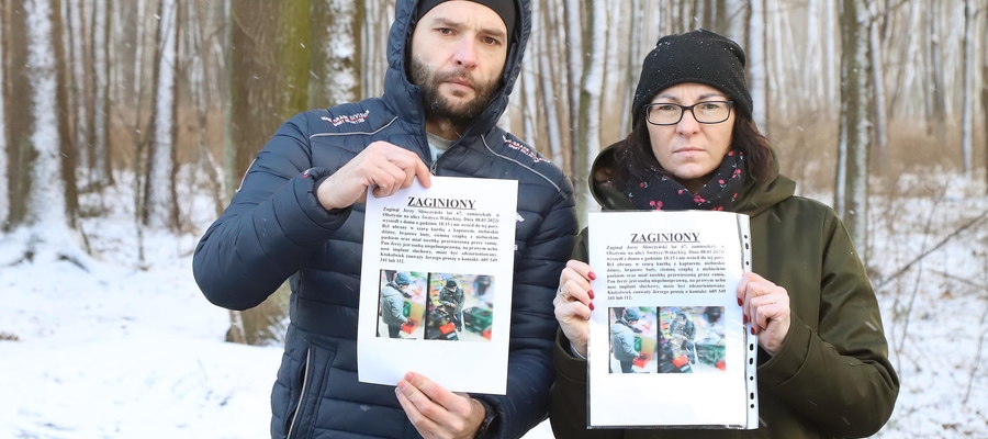 Jarosław Śliwczyński i Katarzyna Białecka szukają ojca. Jerzy Śliwczyński zaginął 8 stycznia w Olsztynie