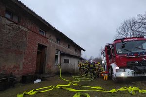 Pożar w gminie Pieniężno [ZDJĘCIA]