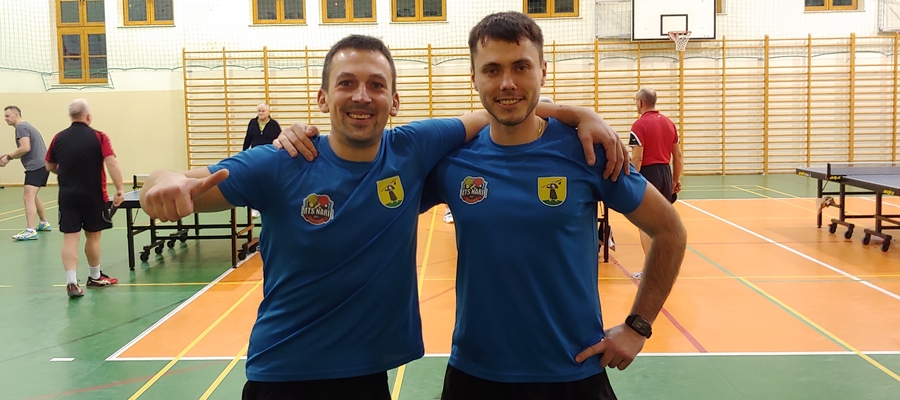 Na zdjęciu Tomasz Golian (z lewej) oraz Daniel Dobkowski — zawodnicy Gedinvest MTS Narie Morąg