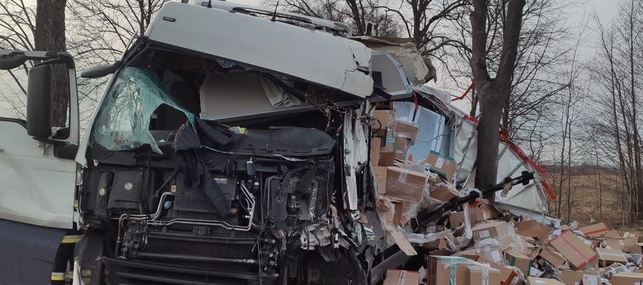 Na miejscu zdarzenia zginął 40-letni kierowca ciężarówki
