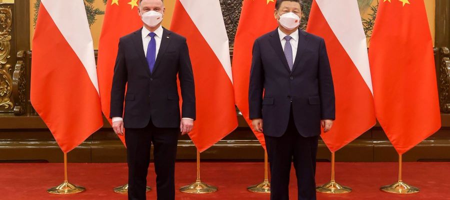 Andrzej Duda i przewodniczący Chińskiej Republiki Ludowej Xi Jinping. 