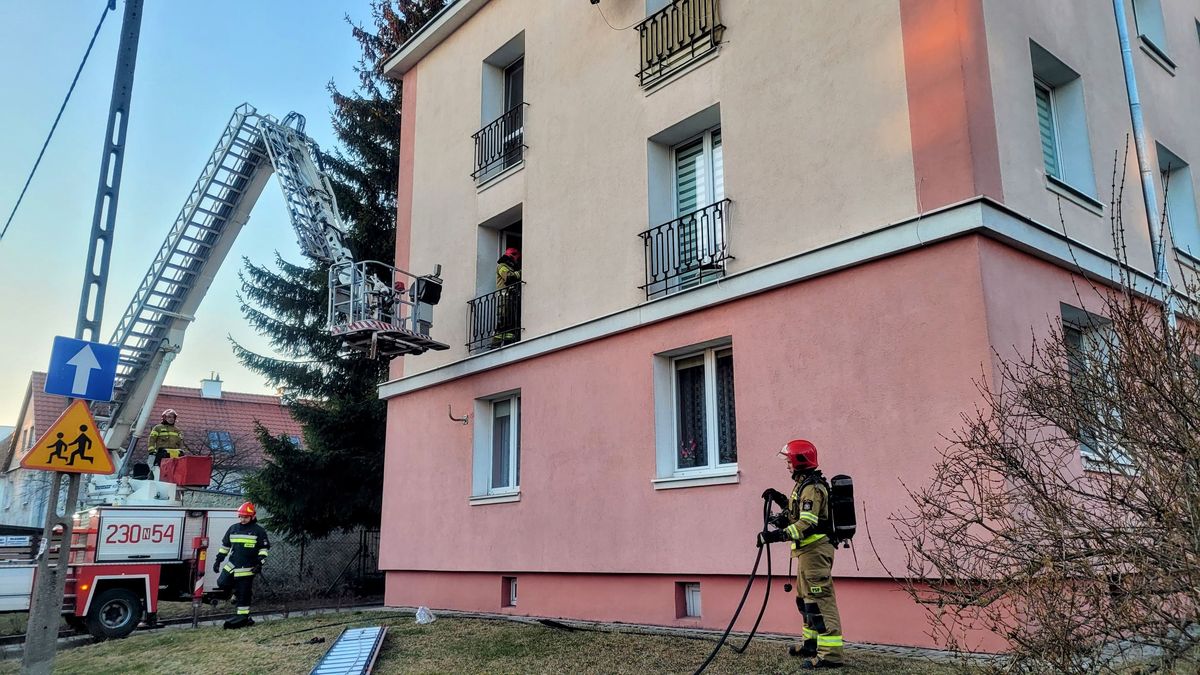 Akcja strażaków przy ul. Chopina