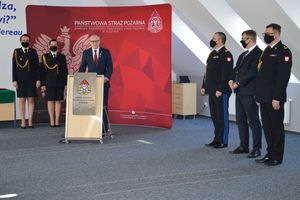 Komendant Powiatowy Państwowej Straży Pożarnej w Działdowie odznaczony Brązowym Krzyżem Zasługi