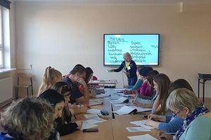 W Rucianem-Nidzie uchodźcy uczą się języka polskiego