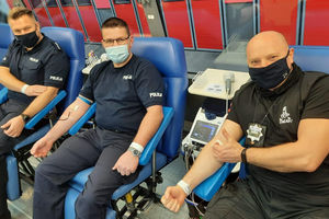 Krew z Lidzbarka Warmińskiego popłynęła też dla ukraińskich policjantów 