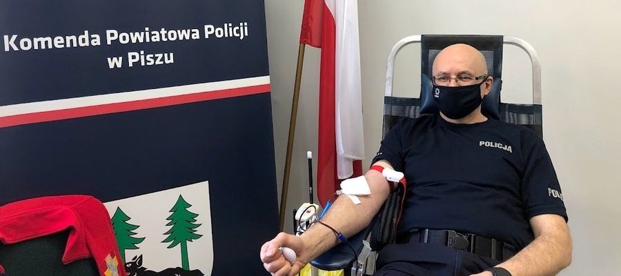 Honorowi dawcy oddawali krew z myślą o policjantach z Ukrainy