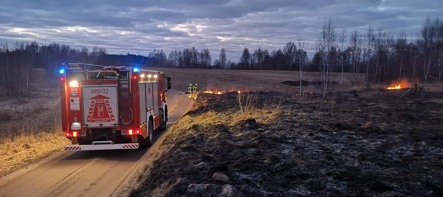 Pożar traw w Spytkowie