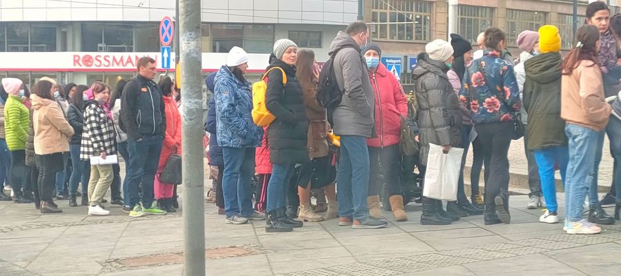 Przed Urzędem Miasta w Olsztynie tworzą się ogromne kolejki