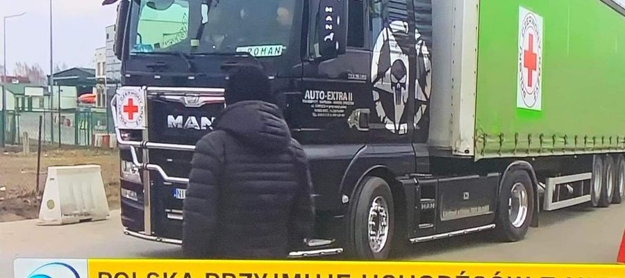 Samochód z Iławy "załapał się" w kadr telewizji TVN24