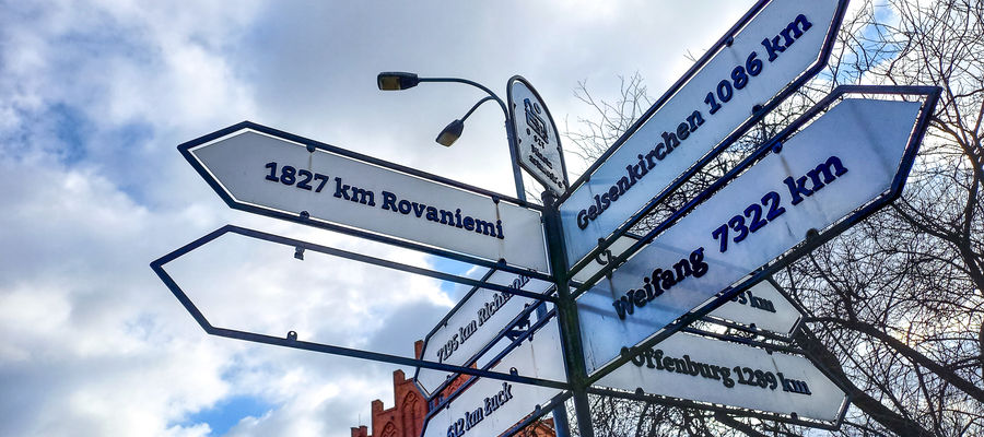 Z drogowskazu zniknął znak wskazujący Kaliningrad