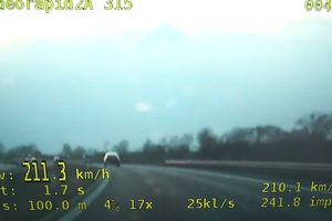 Jazowa: Jechał z prędkością 211 km/h nie posiadając prawa jazdy