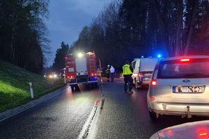 AKTUALIZACJA: Kierowca, który wywrócił cysternę na trasie Lidzbark Warmiński-Bartoszyce był pijany [ZDJĘCIA]