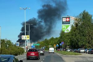 Pożar budynku obok KFC w Olsztynie