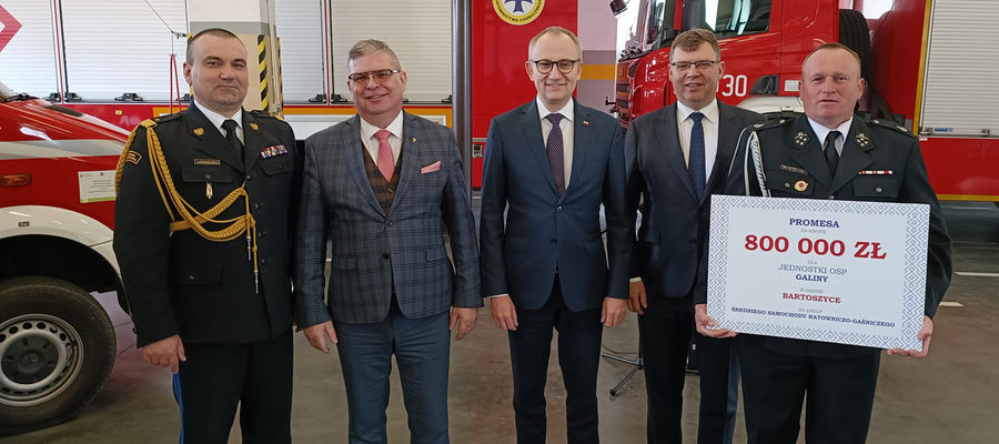OSP w Galinach otrzymała promesę na zakup nowego wozu strażackiego